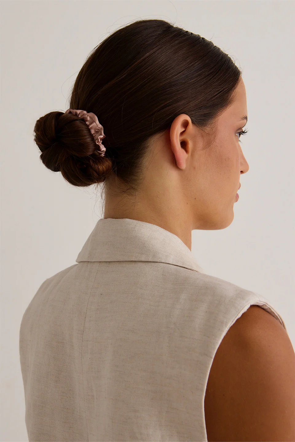 Small White Black Blush Set of 3 Scrunchies - Image 2