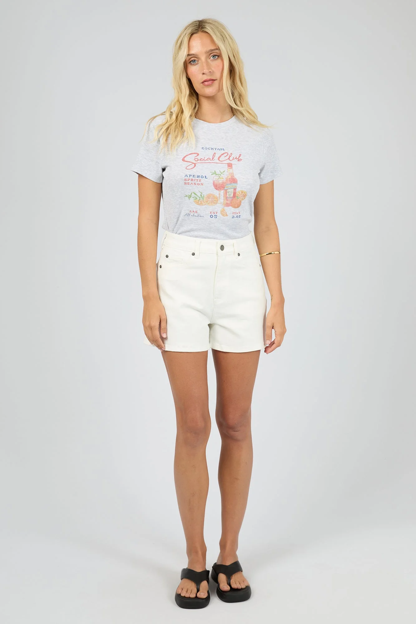 Social Club Snow Marle Cocktail Print Baby Tee - Image 3