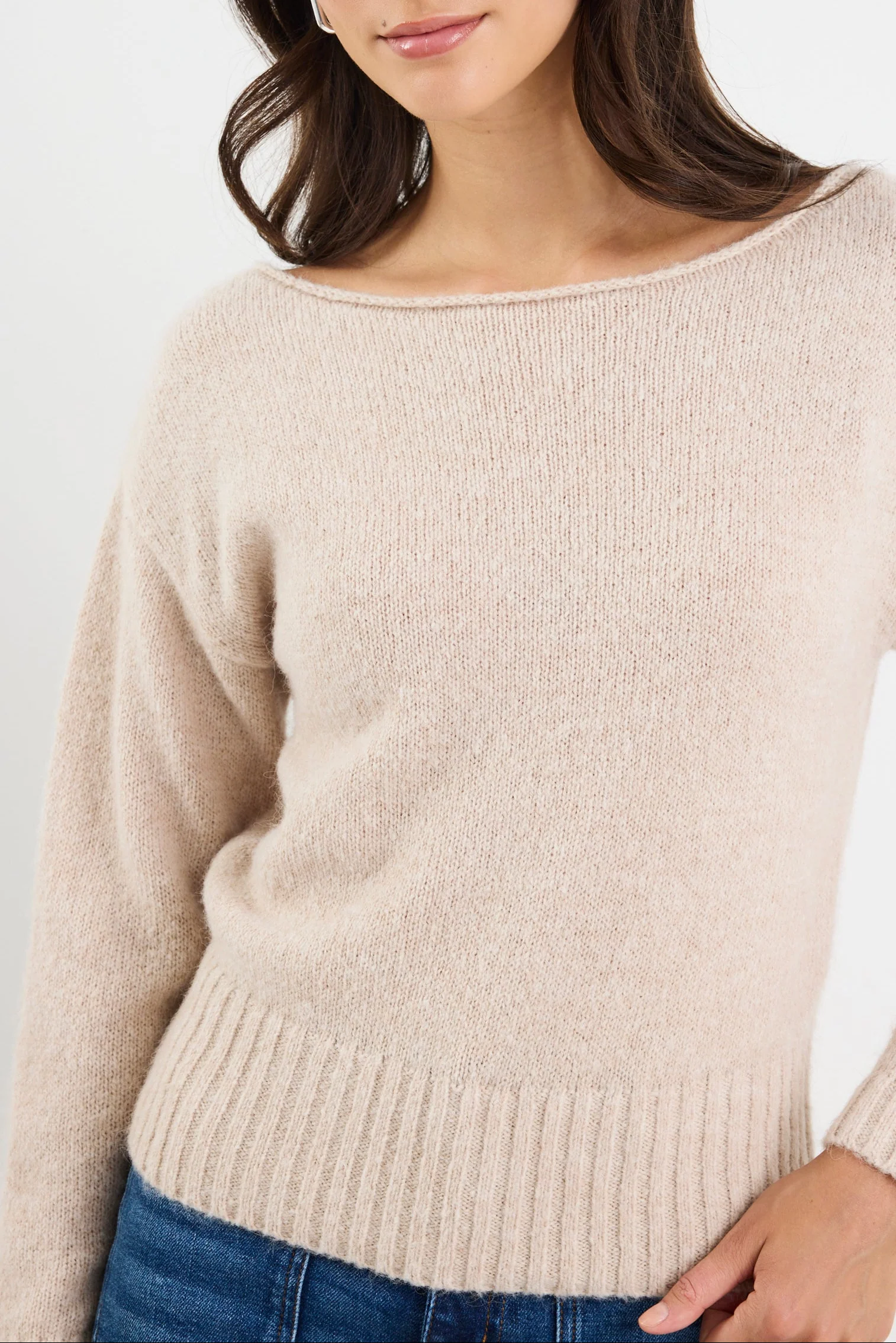 Society Oat Off Shoulder Jumper - Image 4
