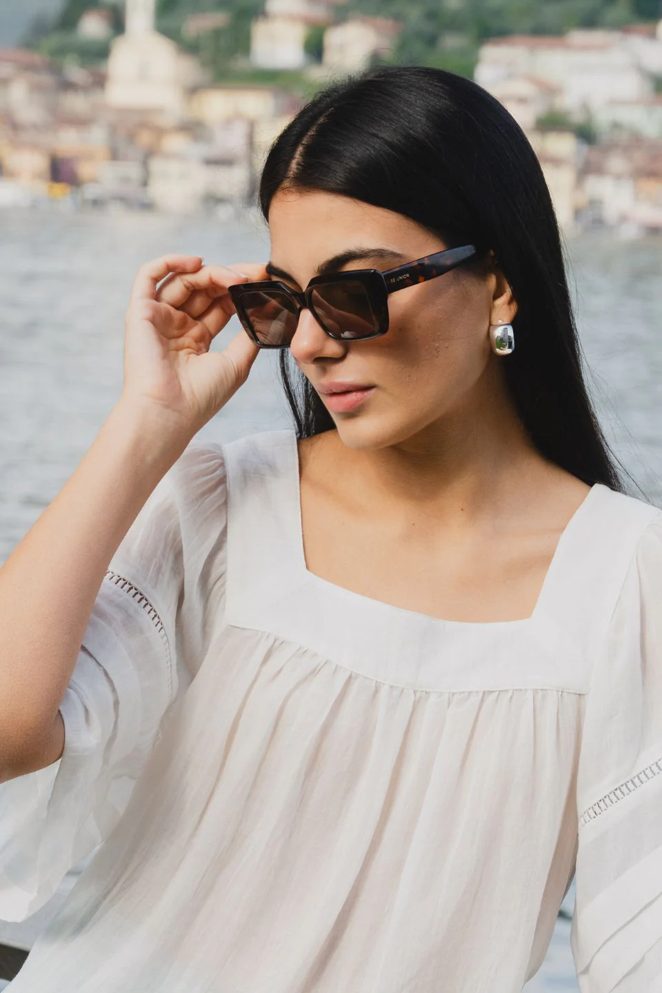 Soho Dark Tort Square Sunglasses - Image 2