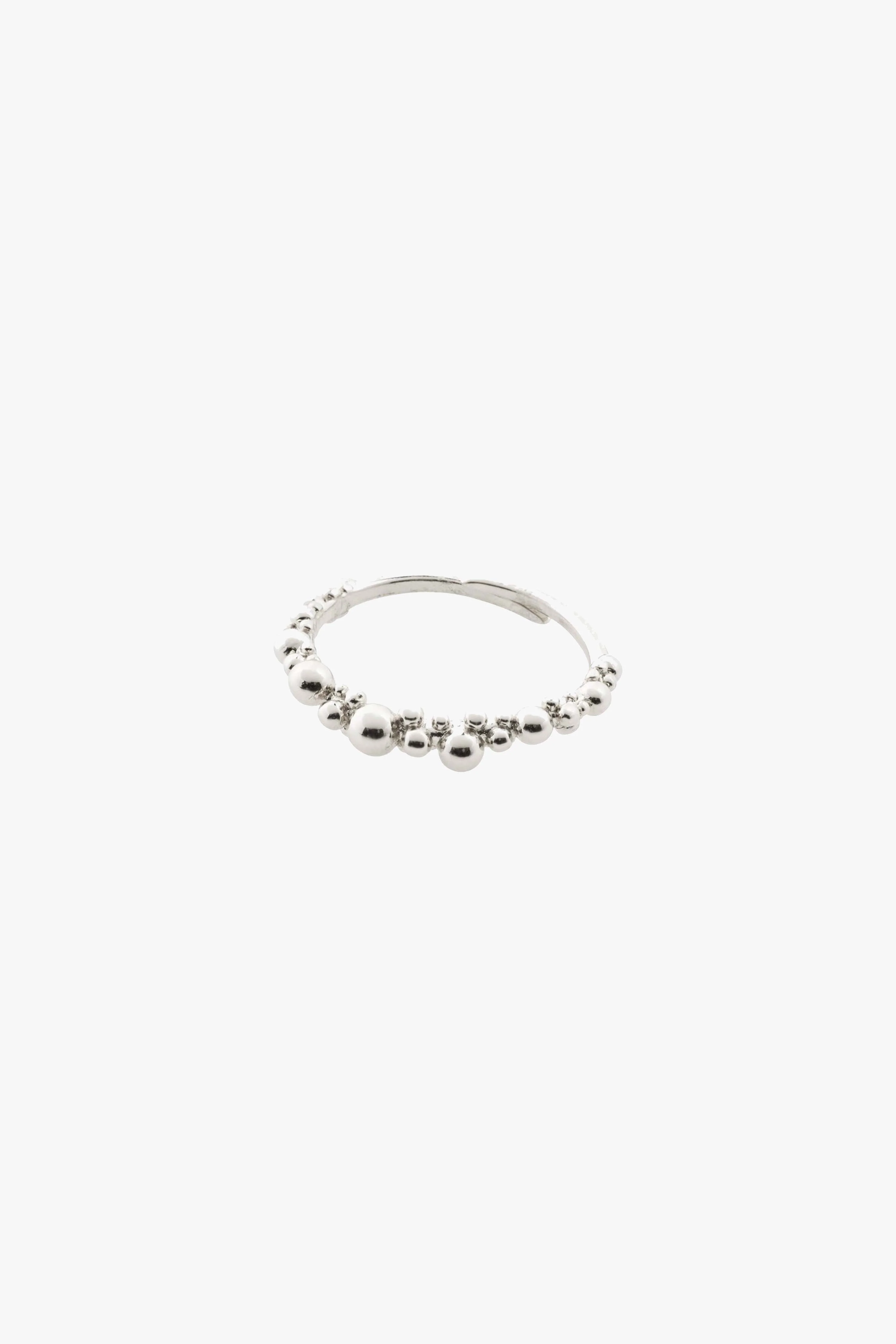 Solidarity Recycled Bubbles Adjustable EOL Ring Silver - Image 2