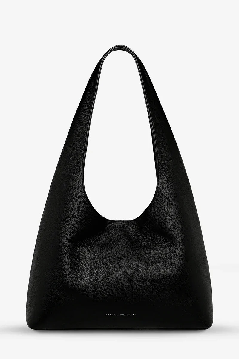 Solstice Black Large Slouch Shoulder Bag