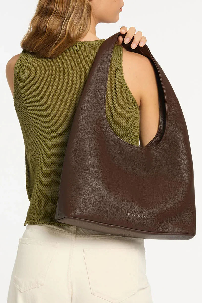 Solstice Cocoa Large Slouch Shoulder Bag - Image 5