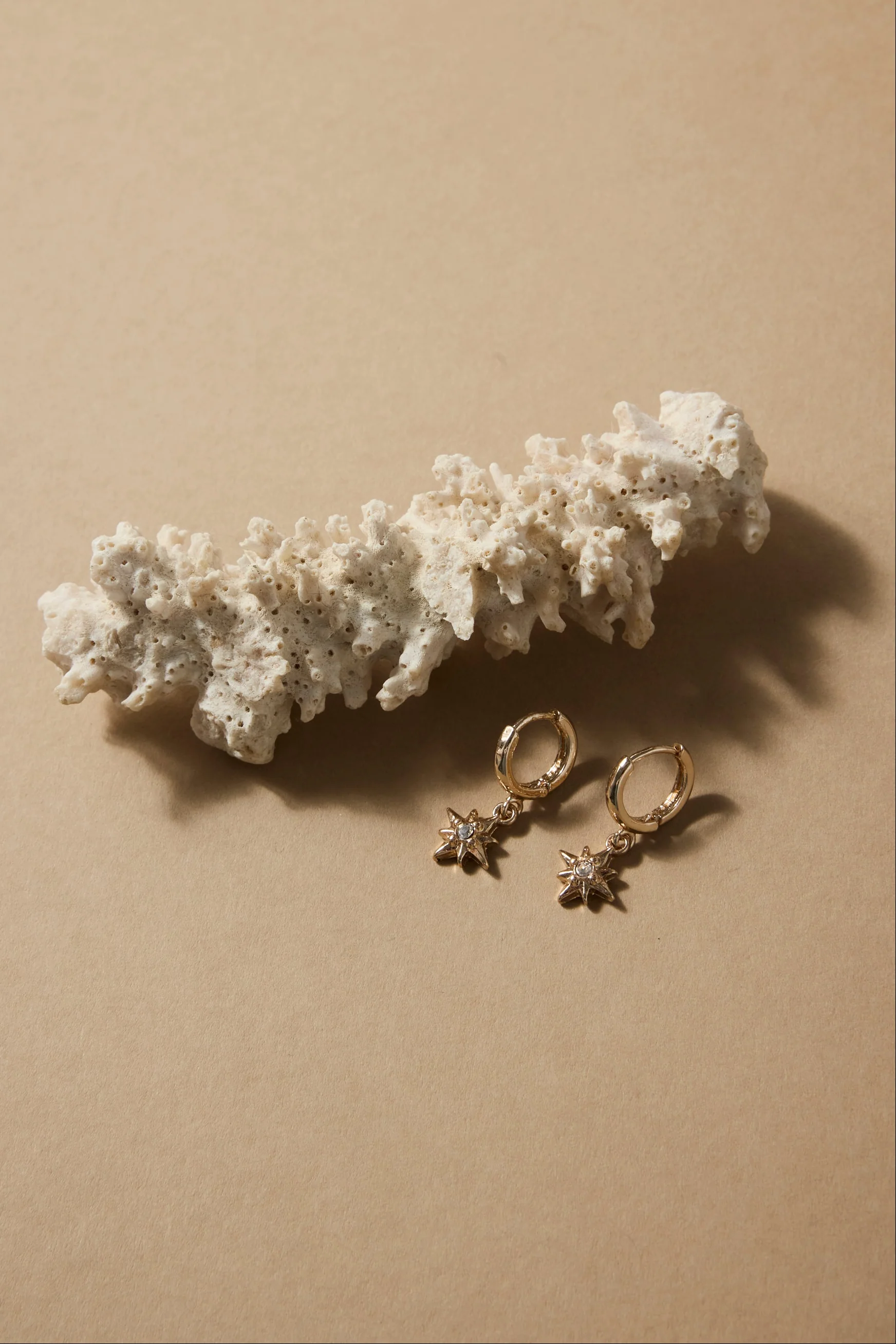 Stardust Pendant Gold Huggie Earrings - Image 2