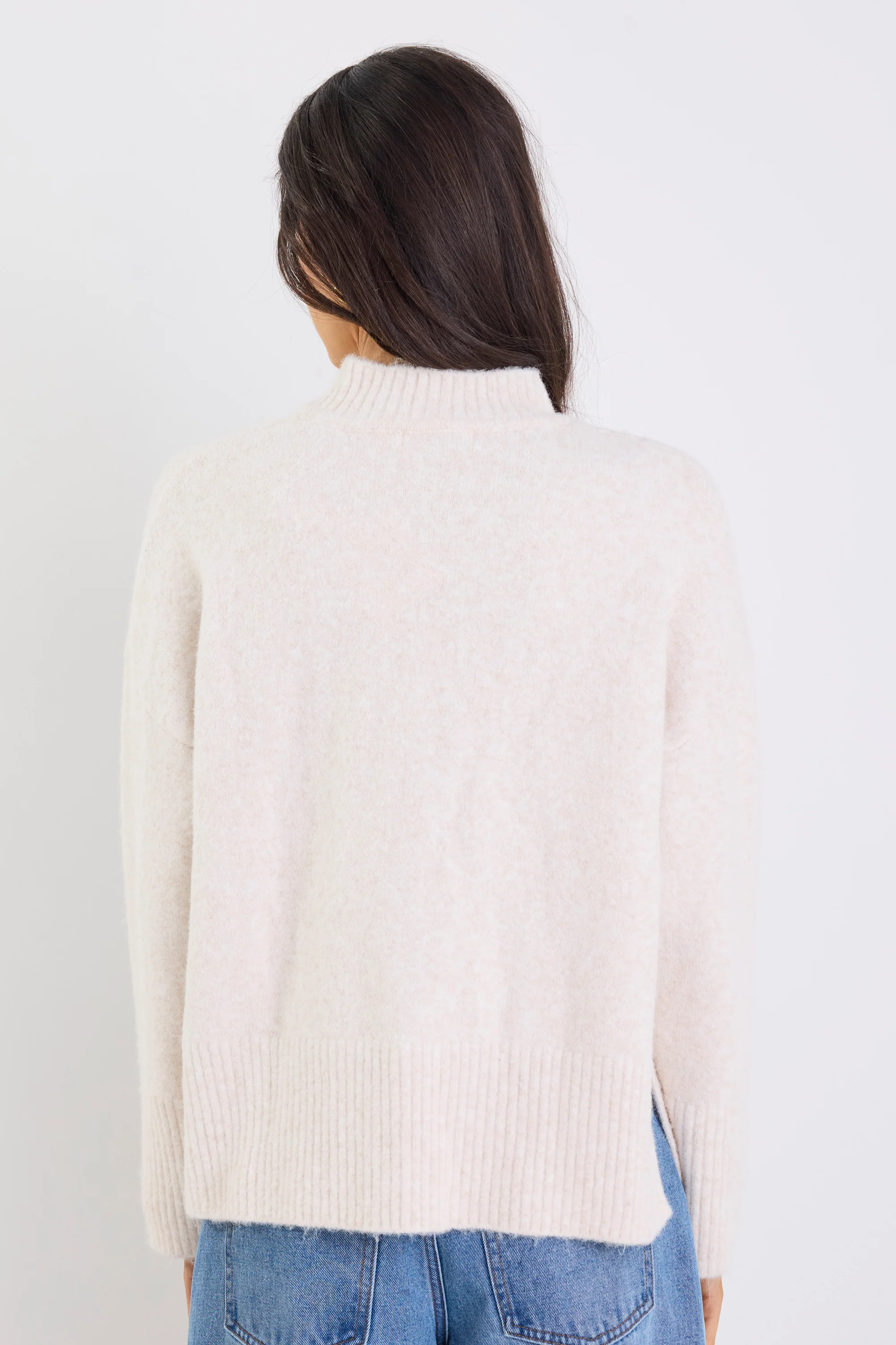 Station Oat Marle Funnel Neck Knit Jumper - Image 7