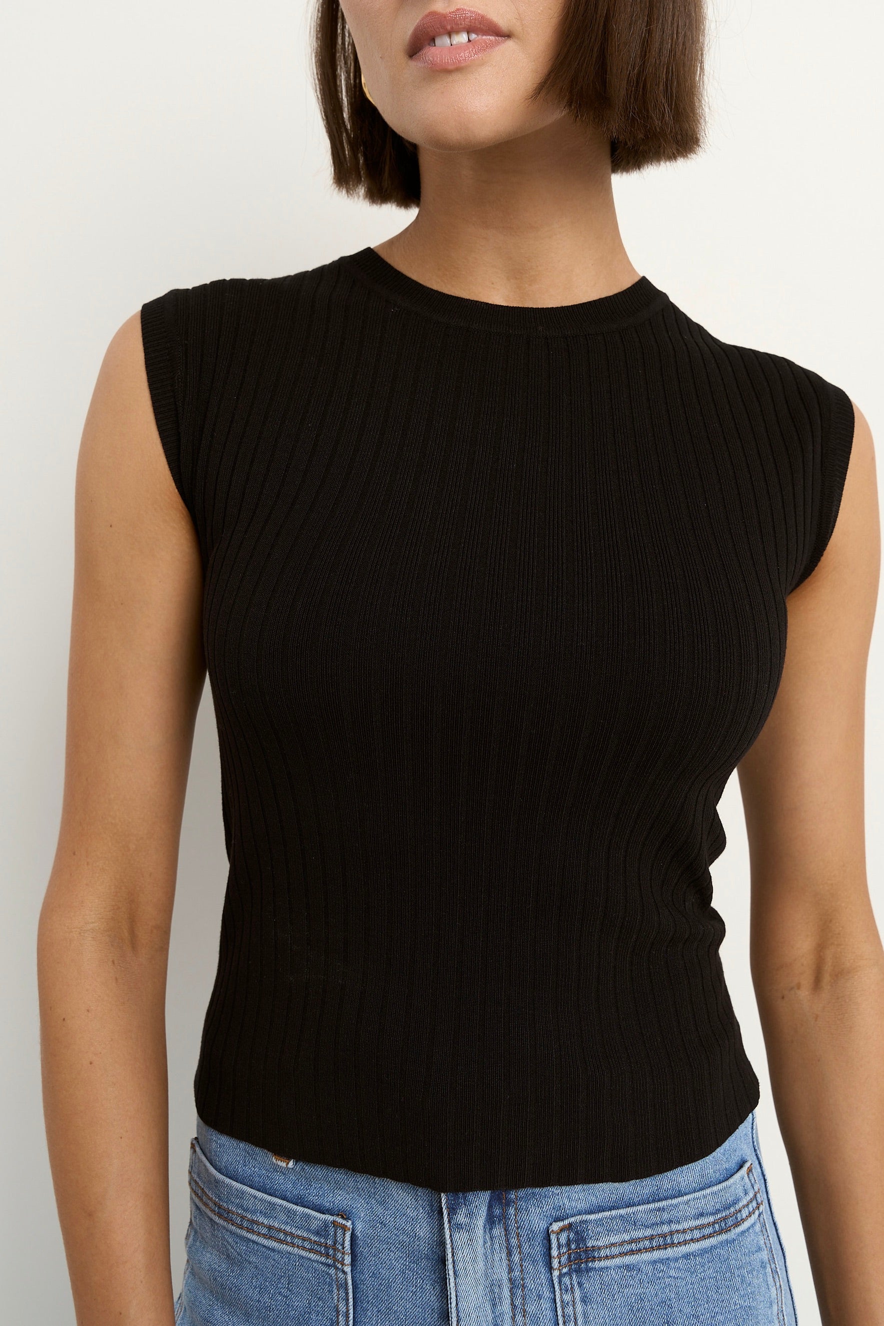 Subject Black Rib Knit Tank - Image 2