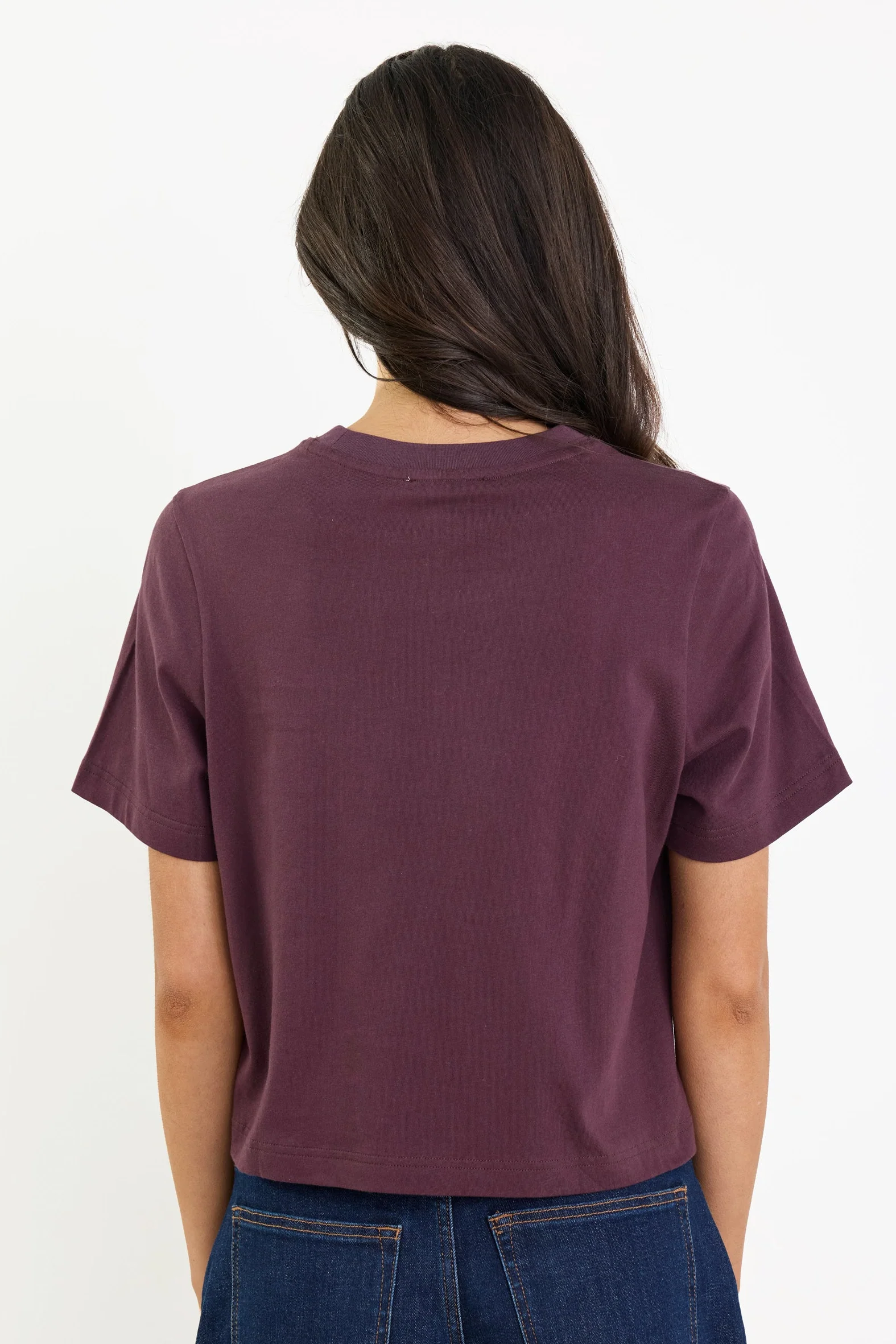 Suburb Eggplant Boxy Crop Tee - Image 4