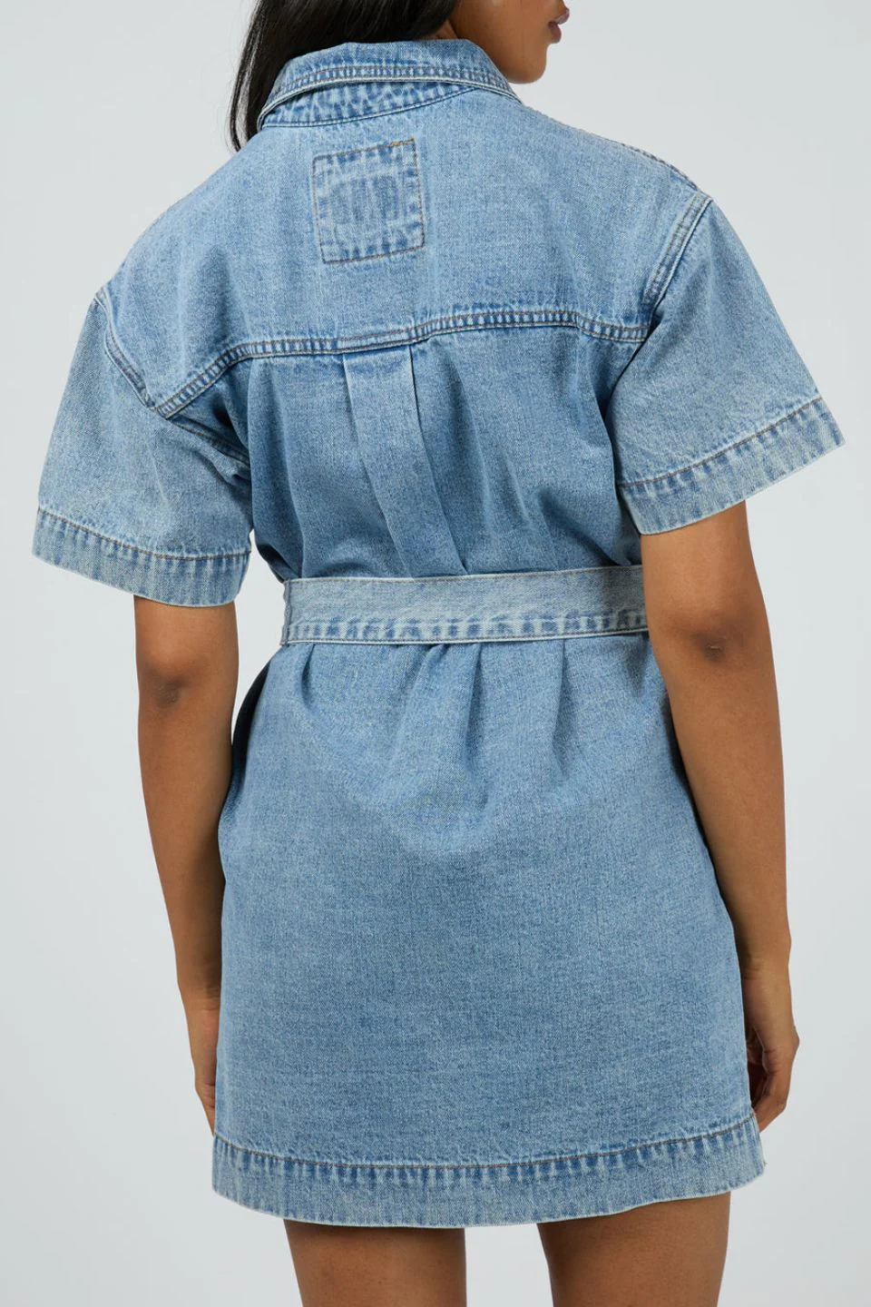 Sunny Light Blue SS Denim Mini Dress - Image 6