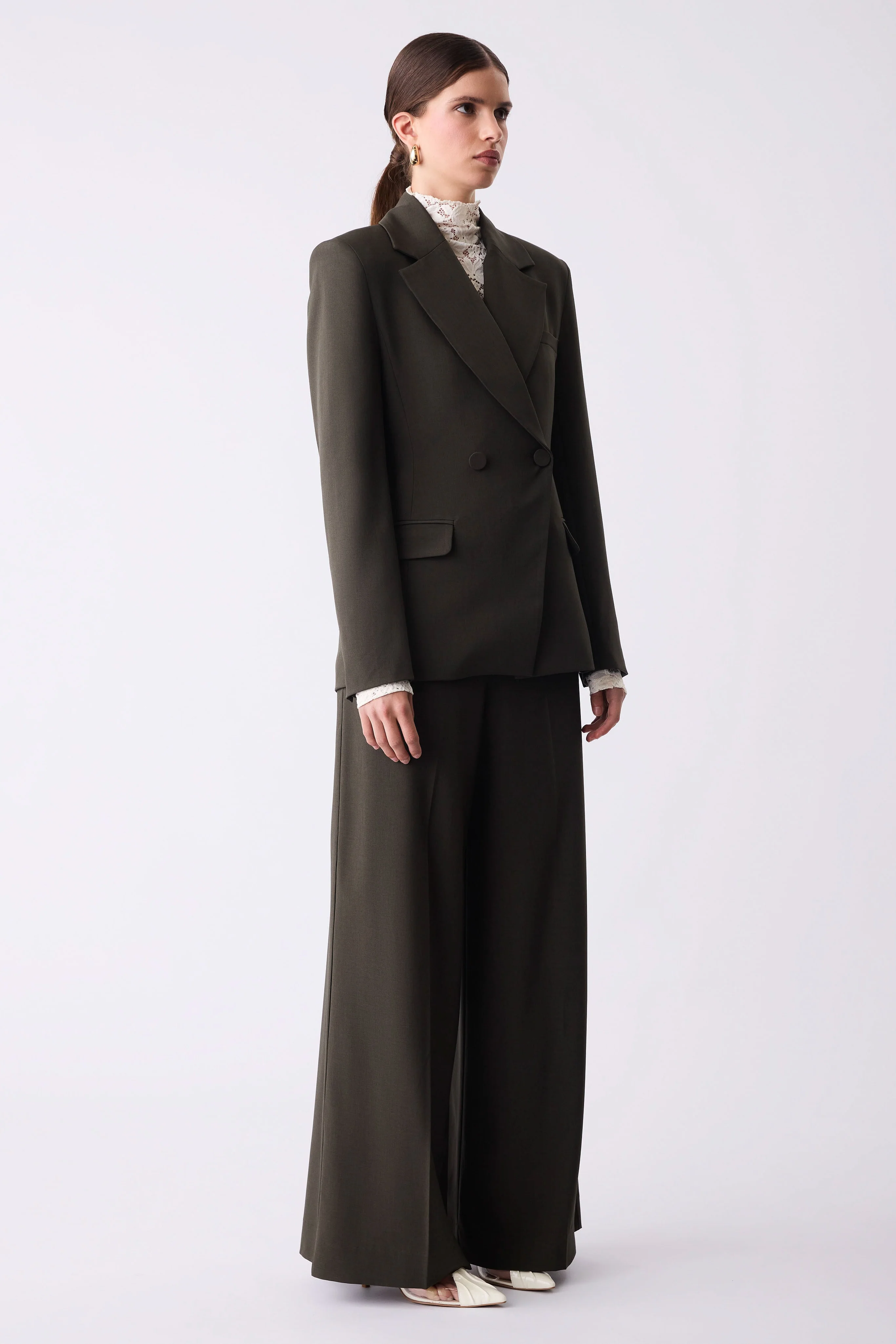 Symmetry Dark Olive Tailored Blazer - Image 4