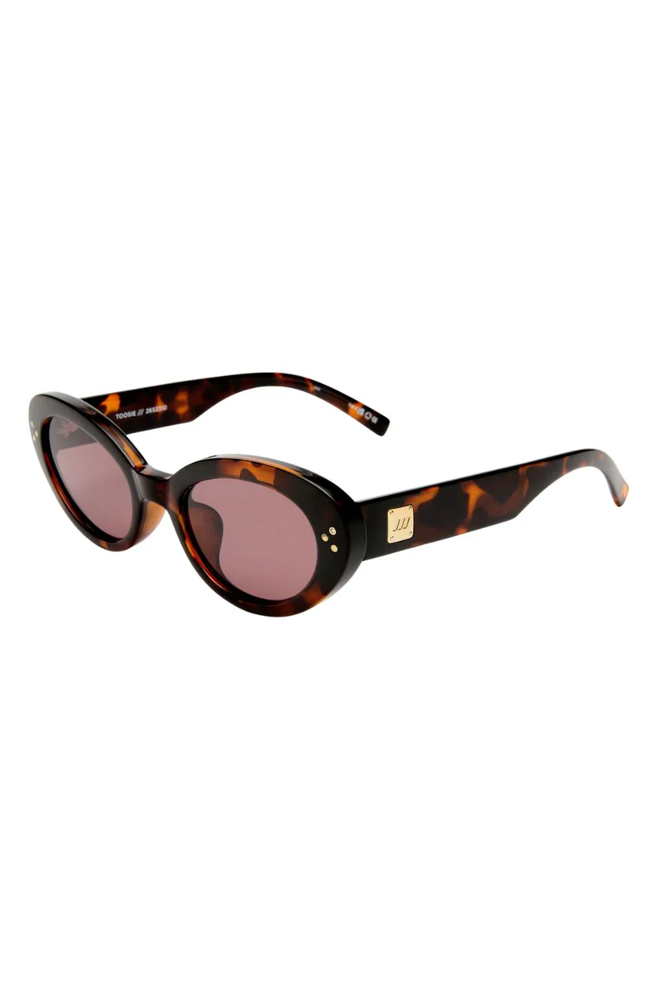 Tootsie Tort Smokey Lens Round Cat Eye Sunglasses - Image 3