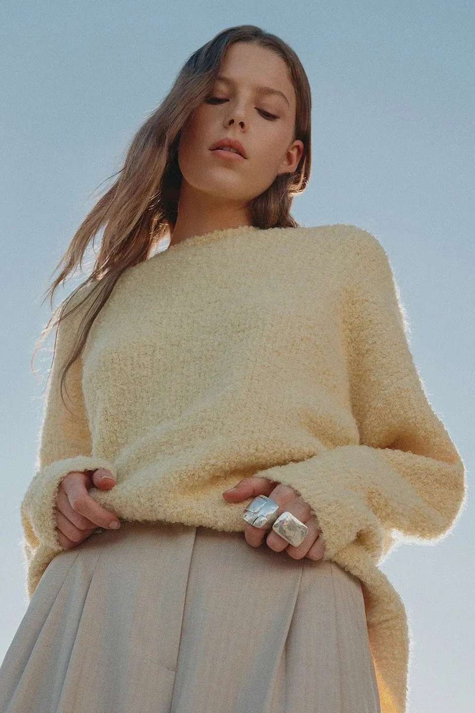 Torin Buttermilk Wool Crew Knit