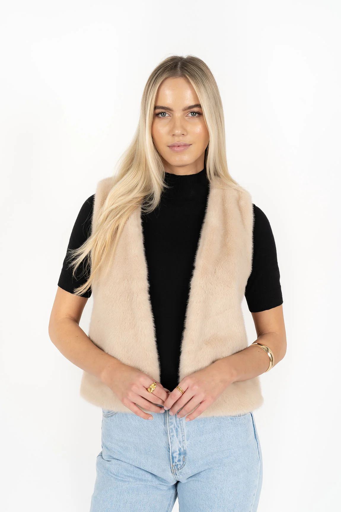 Vienna Latte Faux Fur Vest