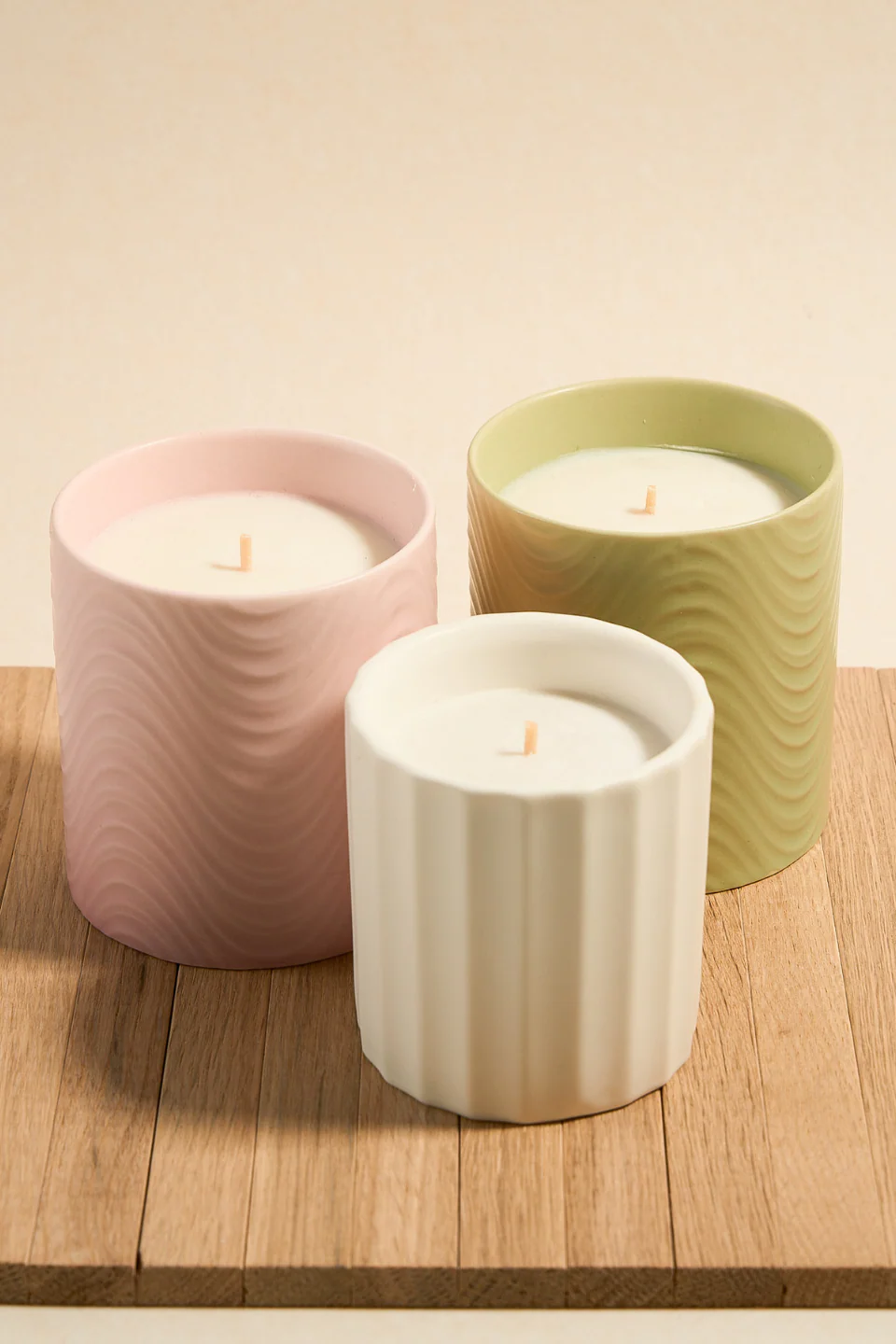Wavy Sage Ceramic Scented Candle - Image 2