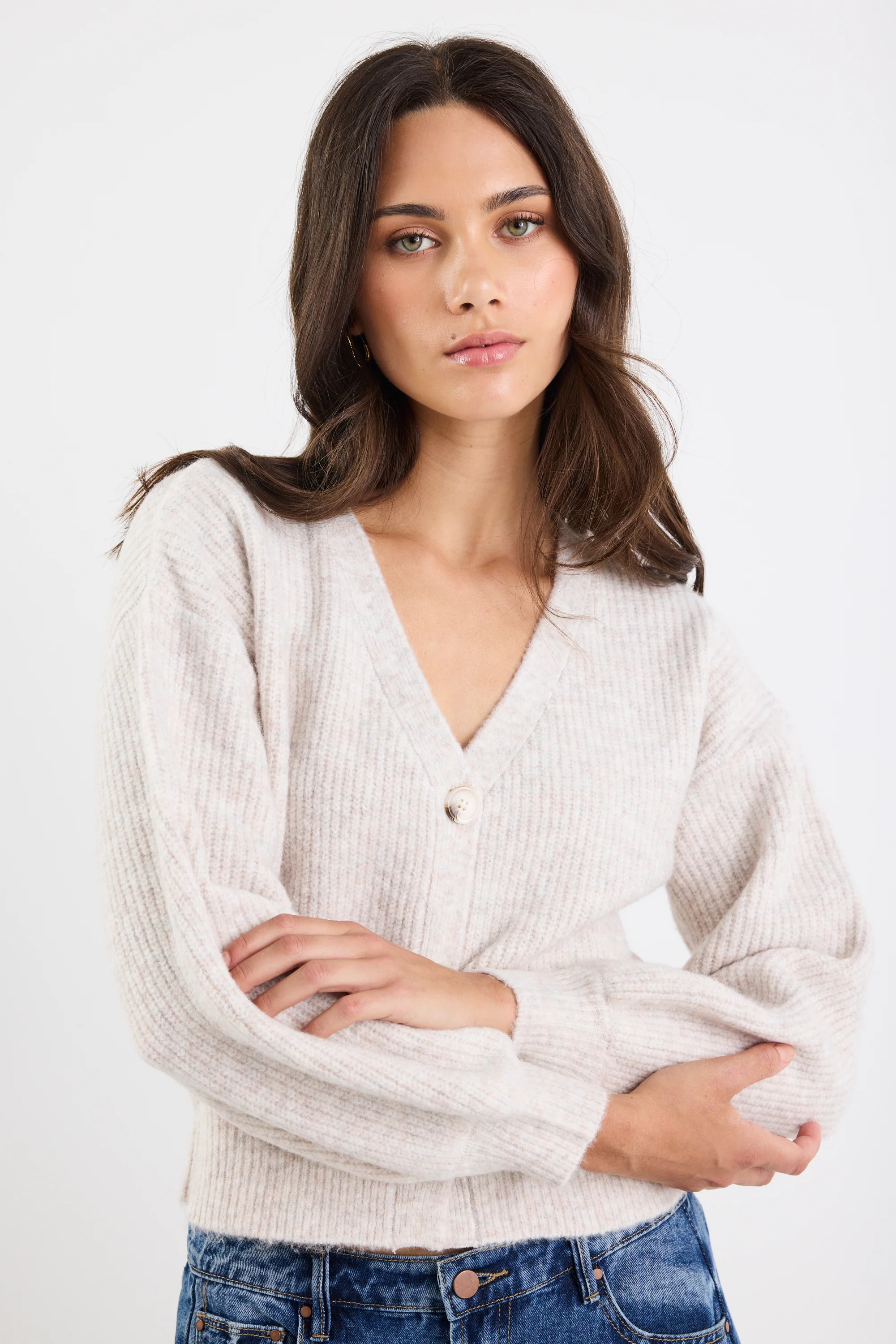 Wholesome Oat Chunky Knit Cardigan - Image 3