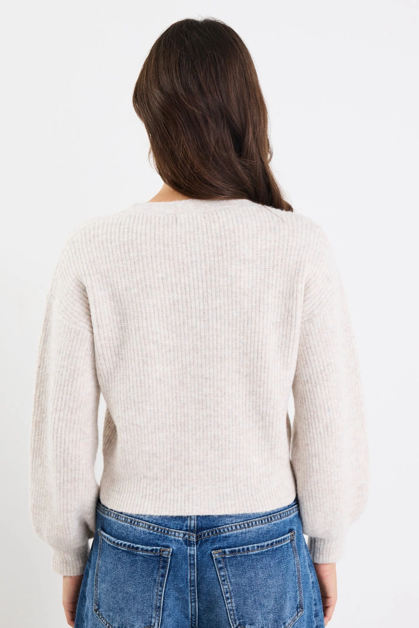 Wholesome Oat Chunky Knit Cardigan - Image 4