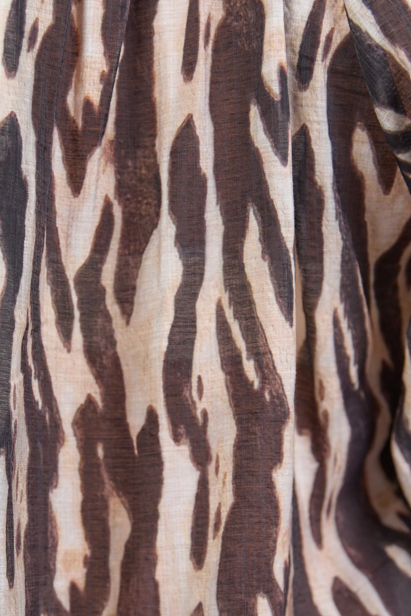 Woodland Black Zebra Tie Neck Flounce Long Sleeve Top - Image 6