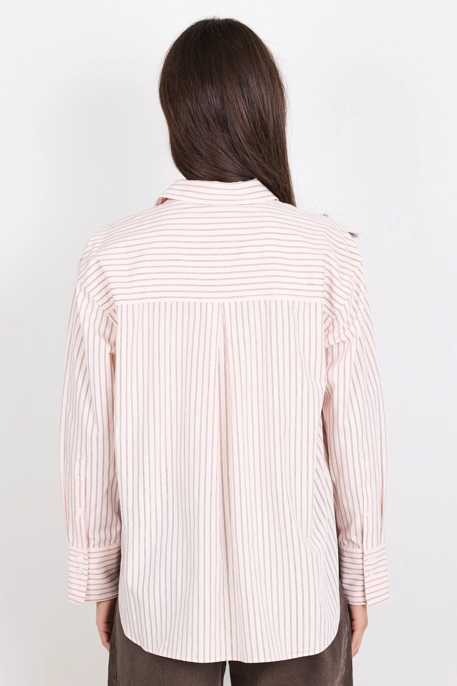 You Got This Blush Double Pinstripe Oversized Boyfriend Shirt - Image 7
