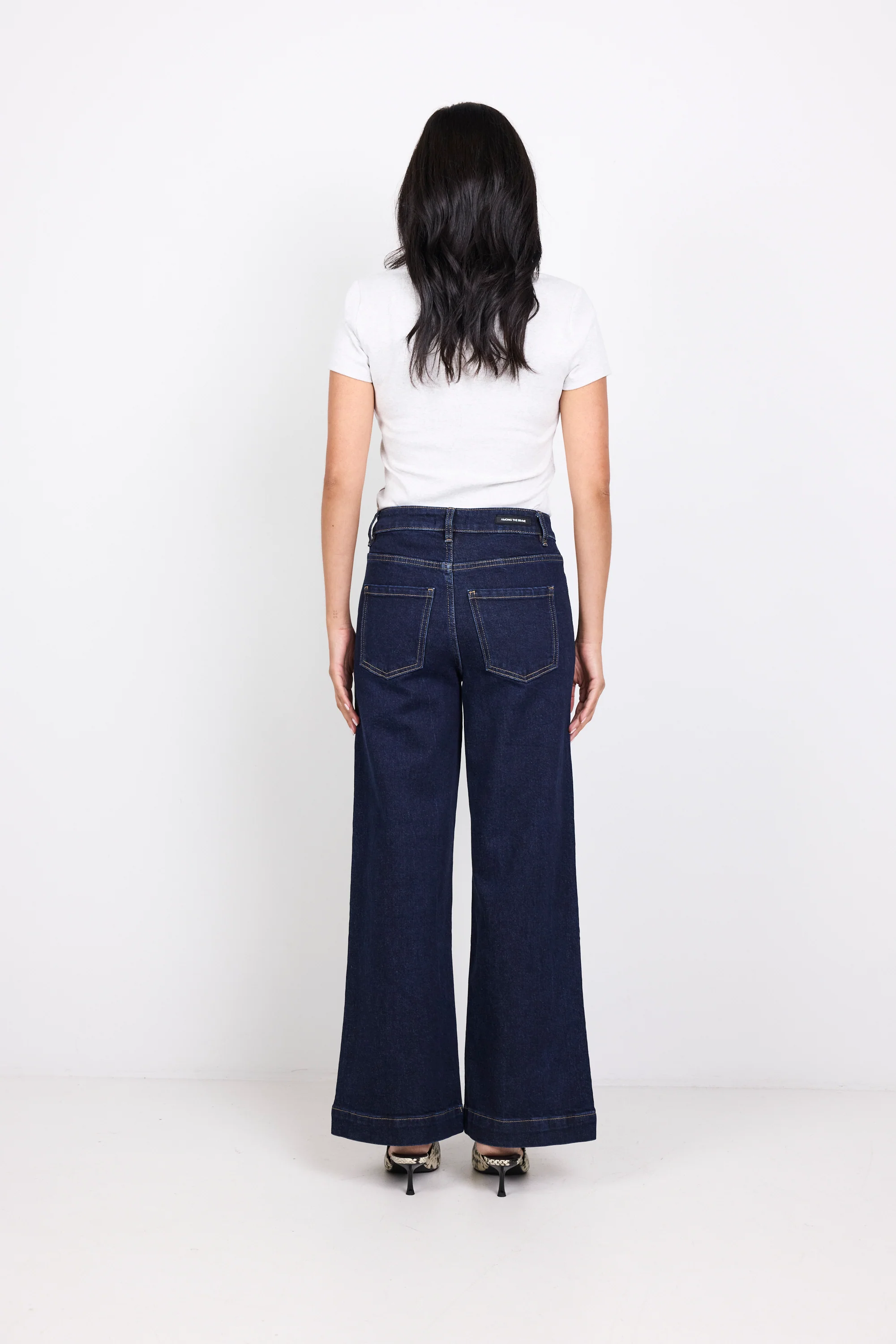 Zoey Indigo Petite High Rise Wide Leg Pocket Jean - Image 6