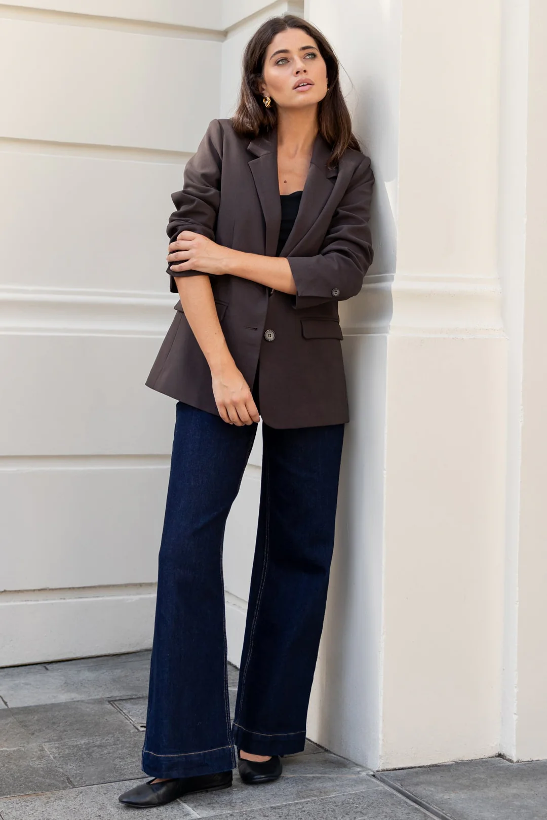 Zoey Indigo High Rise Wide Leg Pocket Jean - Image 3