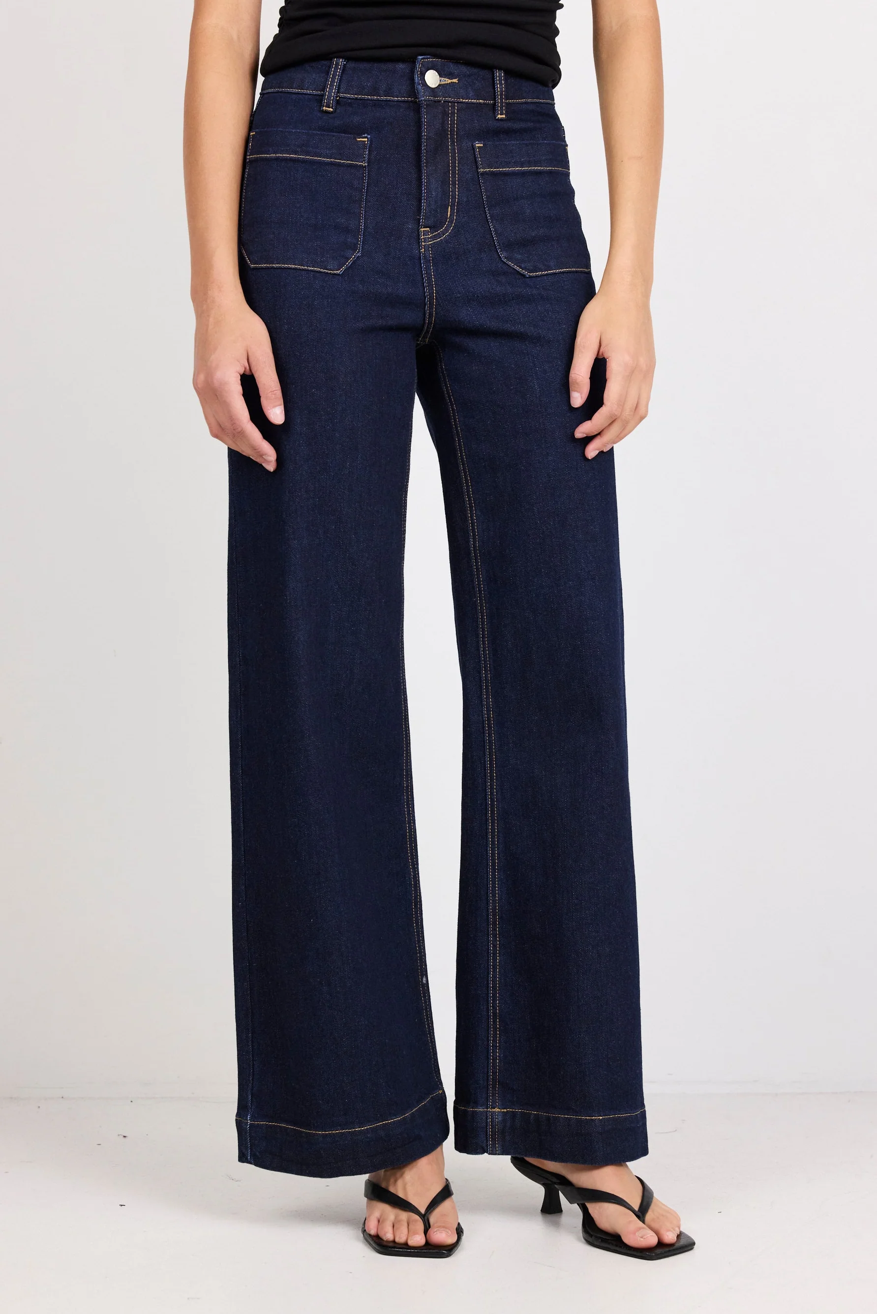 Zoey Indigo High Rise Wide Leg Pocket Jean - Image 6