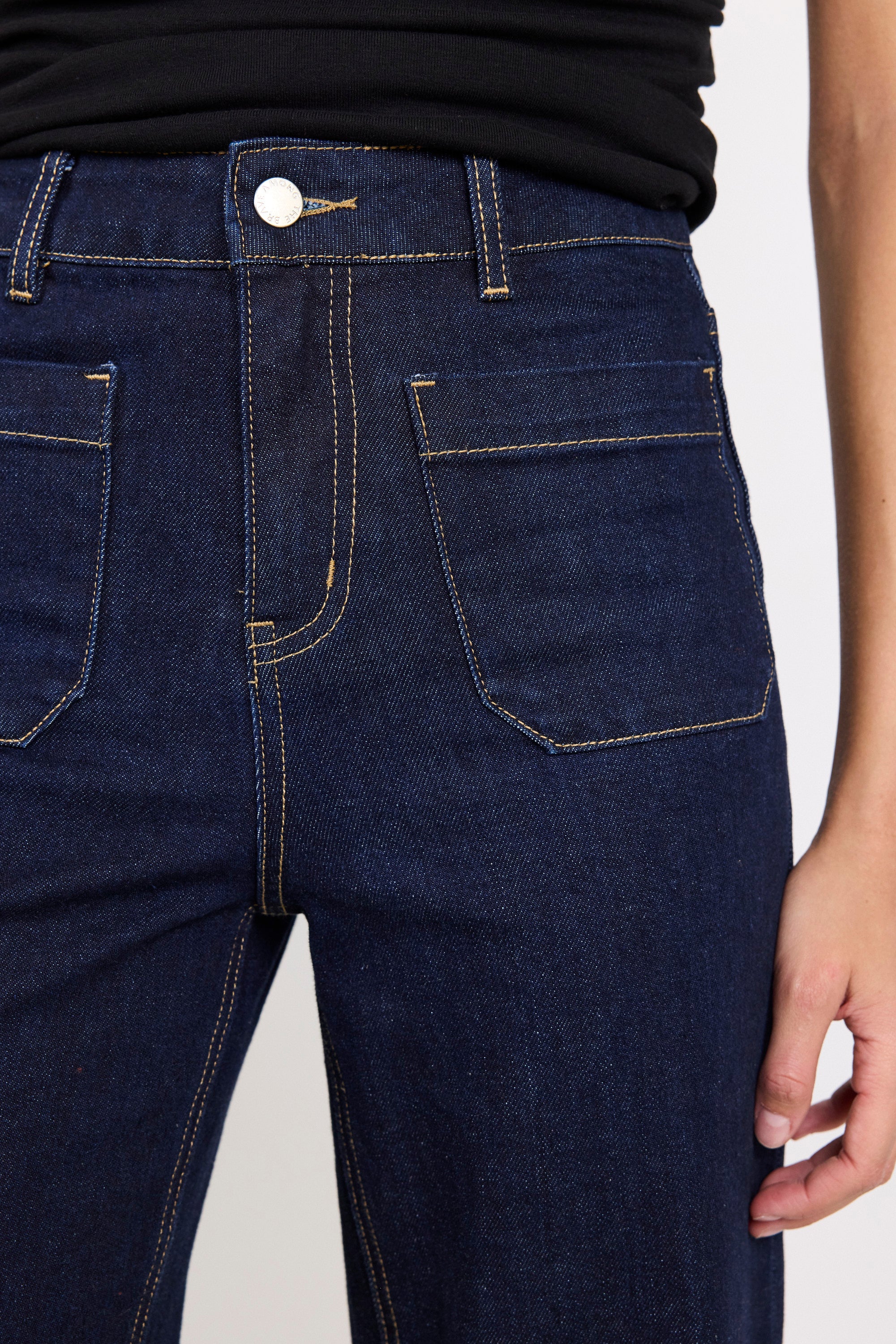 Zoey Indigo High Rise Wide Leg Pocket Jean - Image 7