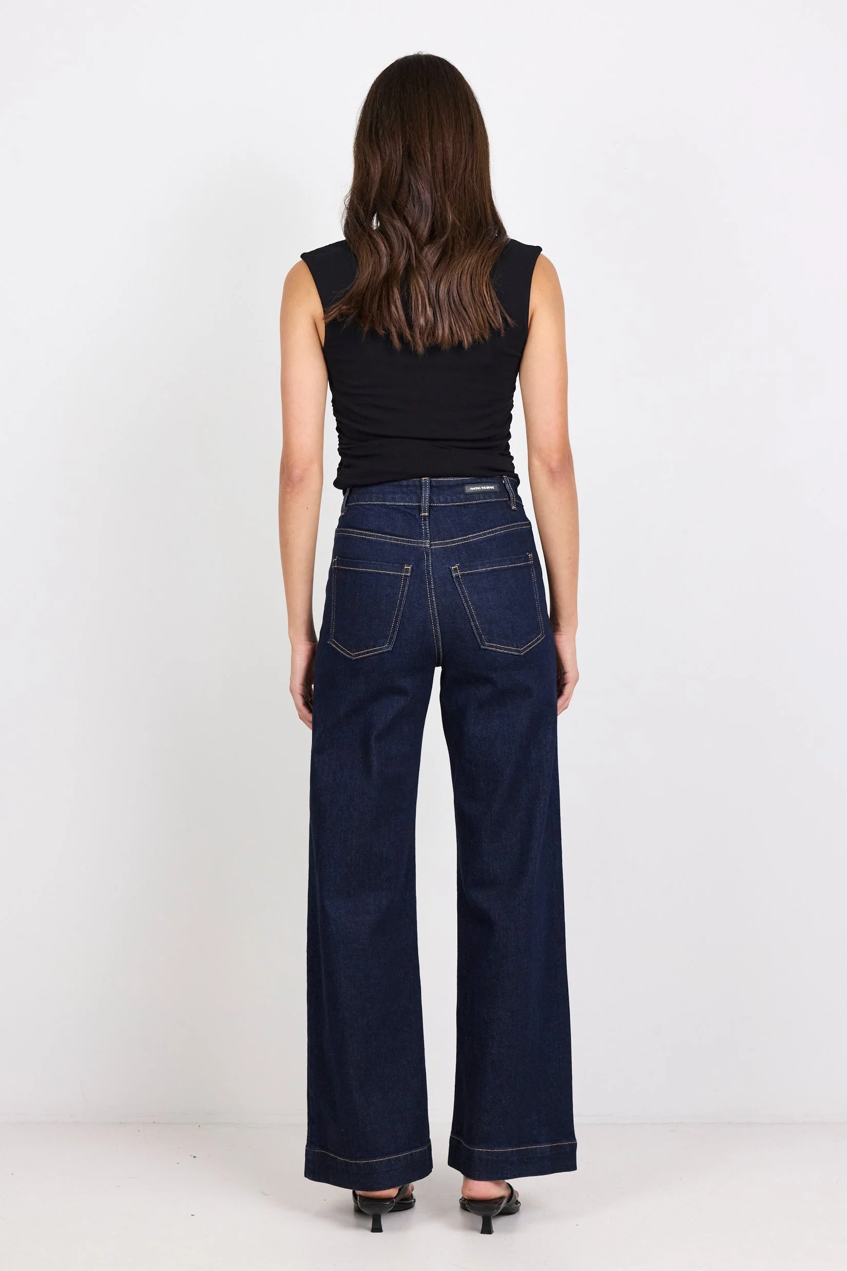 Zoey Indigo High Rise Wide Leg Pocket Jean - Image 9